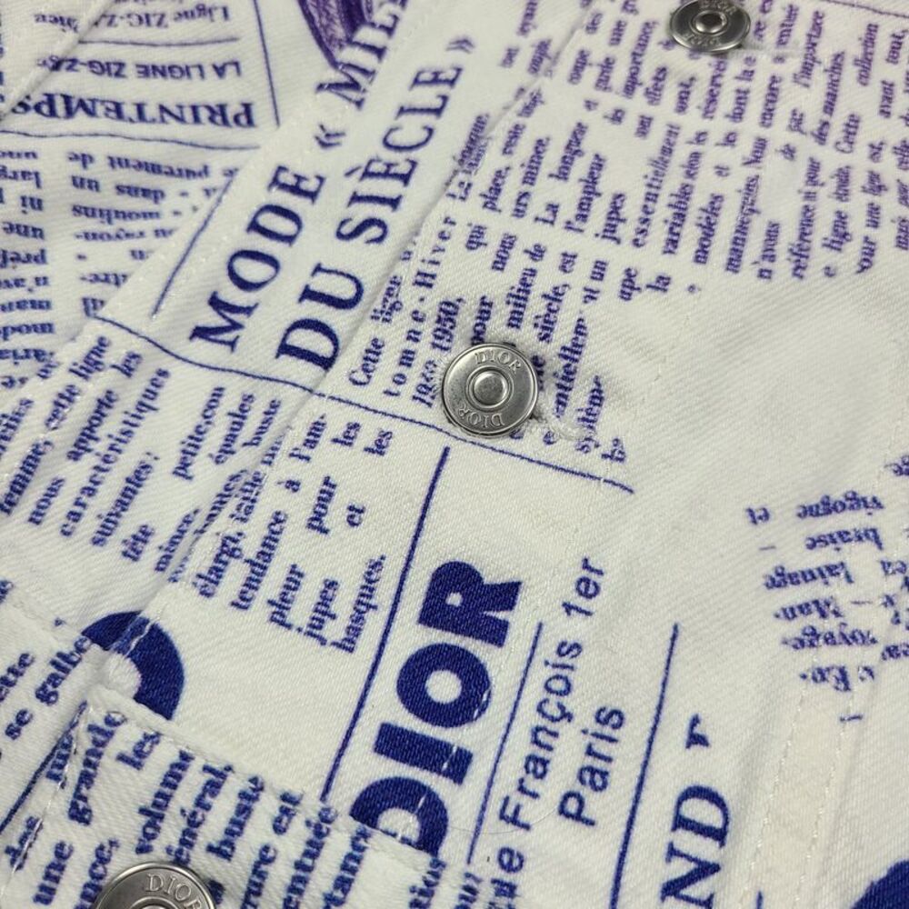 Daniel Arsham Newspaper Gradient Denim Jacket - image 3